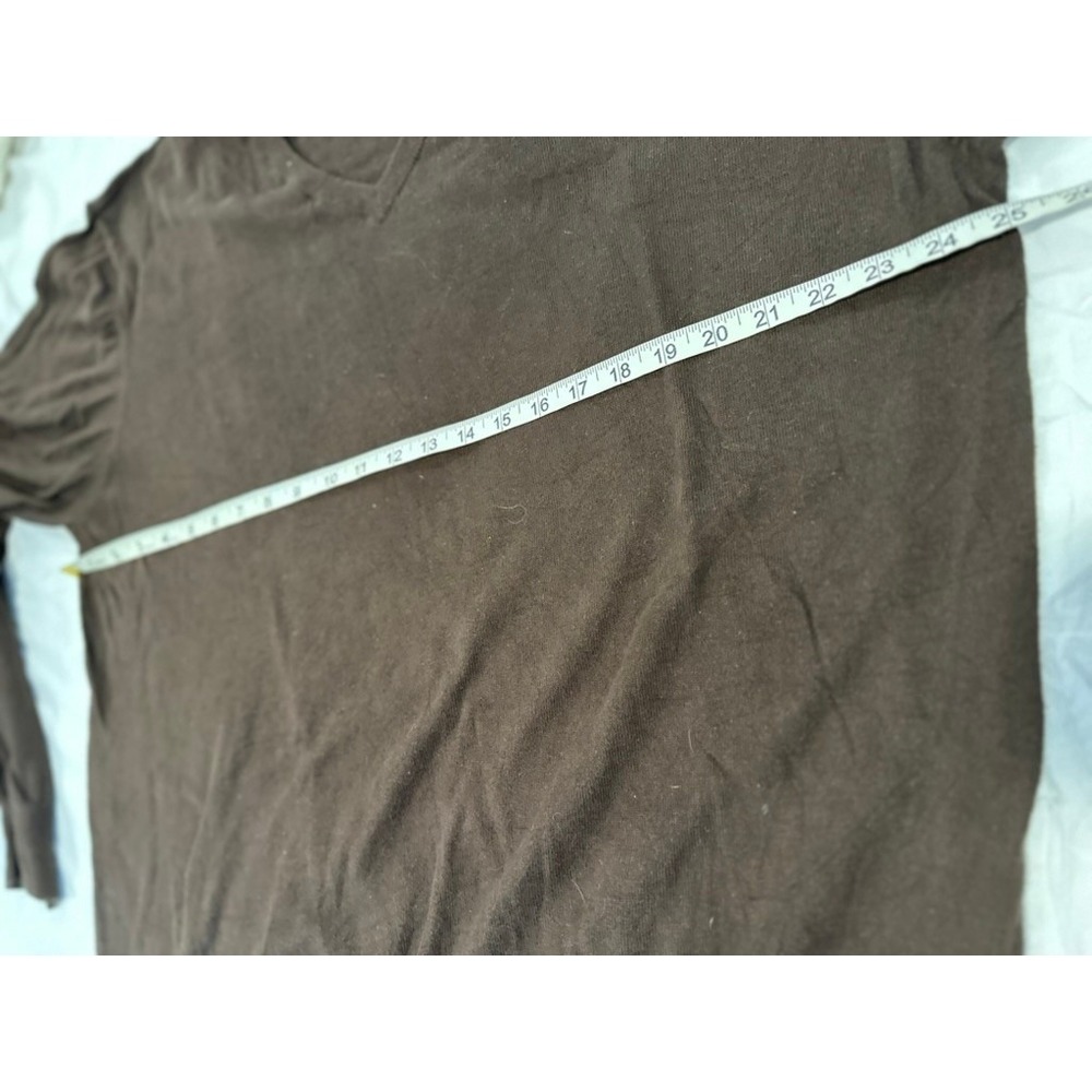 Old Navy Preppy V-Neck Pullover Sweater Sz:XXL Brown Classic Knit 100% Cotton - Picture 3 of 7